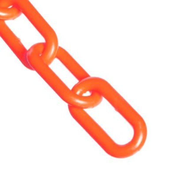 Gec Mr. Chain Plastic Chain, 1in Link, 100'L, HDPE, Traffic Orange 10013-100